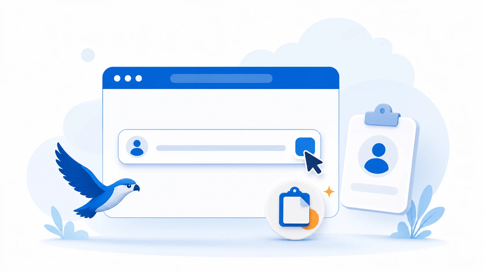 Illustration of pasting a profile link into TikBrowse